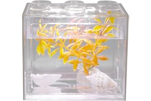 PSSOPP Acuario Tanque de Peces Decorativo Mini Acuario USB LED Lámpara de Luz Tanque de Pescado Lámpara de Escritorio Tanque de Pescado para Caja de Oficina Mesa de Té Decoración(Blanco)