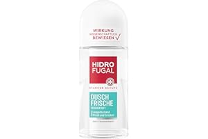 ‎HIDROFUGAL Hidrofugal Dusch-Frische Roll-on (50 ml), starker Anti-Transpirant Schutz mit angenehm frischem Duft, Deo für starken Schutz ohne Ethylalkohol