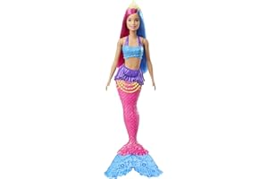 Barbie Dreamtopia Bambola Sirena con Capelli Rosa e Blu, Giocattolo per Bambini 3+ Anni, GJK08