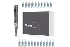 ‎LAZZYBEAUTY Dr. pen M8 Professioneller Microneedling Pen – Kabellos mit Digitalanzeige, 6 Geschwindigkeiten, 0–2,5 mm verstellbar, inkl. 22 Ersatzpatronen