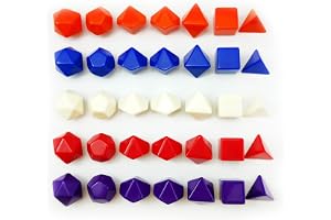 Bescon blank polyhedral RPG tärning 35 st blandade färger set, solid färg i komplett uppsättning av 7, en uppsättning för var