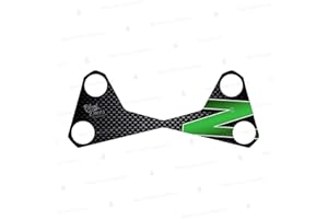 BLACK DOVES GRAPHICS Autocollant en résine, protection de plaque de direction compatible avec Kawasaki Z750 Z1000 Z 750 Z 1000