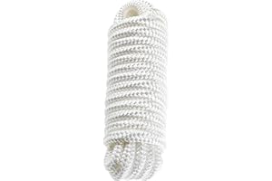 BOOMSTART Corde d'Amarrage Marine en Nylon Tressé Double, 16mm (5/8") x 7,6m (25ft), Œillet 38cm (15"), Résistance à la Rupture 3500kg (7700lbs) – Corde d'Amarrage pour Bateaux jusqu'à 13,7m (45ft)