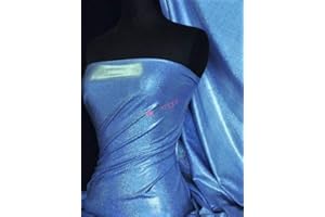 Mystique Hologram Foil Nylon Lycra 4 Way Stretch Fabric | Dancewear & Dressmaking Material | Same Day Dispatch | Sold by The Metre | by Tia Knight (Royal Blue)