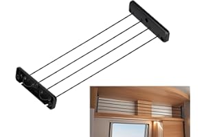 NOAYA Camper Cabinet Cargo Net - Adjustable Elastic Prevent Luggage Falling Baffle, Van Storage and Truck Organiser Storage Net, Motorhome Cabinet Storage Solutions for Caravan Campervan Van Accessories