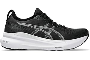 Asics Women's Gel-Kayano 31 Running Shoes, Black/Pure Silver, 8 Wide