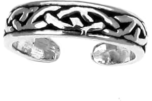 Touch Jewellery 925 Sterling Silver Celtic Toe Ring Smooth Edge