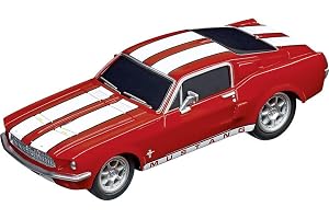 Carrera GO!!! 20064120 Ford Mustang ’67 - Racing Red Slotbil, racerbanor och licensierade slotbilar, upp till 2 spelare, för pojkar och flickor från 6 år samt vuxna