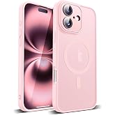 MADNOVA iPhone 16 Plus İ&ccedil;in Telefon Kılıfı Magsafe ile Uyumlu Kamera Korumalı Mat Şeffaf G&ouml;r&uuml;n&uuml;ml&uuml; Telefon Kılıfı (pembe)