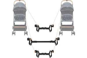 Lightakai - Doppelverbindungen für Kinderwagen, 3 Stück Universelle Einstellbare Länge Twin Kinderwagen Verbinden Adapter Abnehmbare Kinderwagen-Verbindungs Outdoor Kleinkind Zubehör