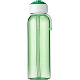 Mepal - Flip-Up Campus water bottle, leak-proof beverage bottle for school and travel, clear cup, BPA-free and dishwasher