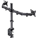 ErGear Dual Monitor Stand for 13 to 32 Inch Screens, Dual Monitor Arm Ergonomic Viewing Angle, Dual Monitor Mount - Adjustabl