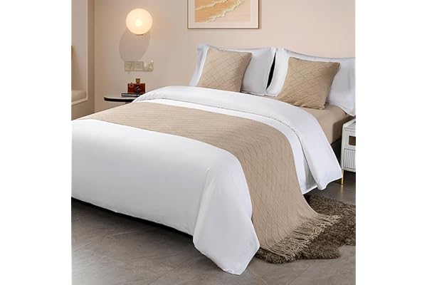 Bed Runner Solid Color With Tassel Home Bed End Towel Bed Runner Bed End Cushion Bed Cover Hotel Hotel Bedding For Bedspread Pillowcase Single Double King Size (Color : 7, Size : 60 * 240CM(1.8m bed)