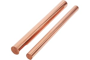 COYOUCO Tige ronde en cuivre pur de 8 mm de diamètre, tige en métal de cuivre nu de longueur de 300/400/500 mm pour les loisirs d'artisanat en métal, l'électricité et l'industrie,8 * 500mm