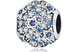 LONGLUCK Birthstone Charm, charm donna argento sterling 925,Ciondolo Donna Argento Fascino per Bracciali e Collane Pietra Portafortuna