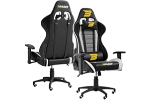 BraZen Sentinel PC Chairs Gaming Chair for Adults Ergonomic Office Chairs Computer Chairs Adult Gaming Chair Gaming Chairs for Adults Video Game Chairs Gamer Chair PC Gaming Chair - White