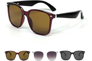 XMENHA Lunettes Bluetooth Intelligentes AI Smart Glasses écouteurs Ouverts Oreillettes avec Traduction Audio IA en 100+ Langues Lunettes Soleil de Traducteur sans Fil Lunettes connectées