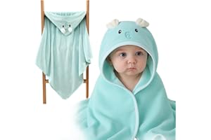 KEWUF Toalla de baño con capucha para bebé, toalla bebe recien nacido, toalla con capucha,suave y súper absorbente, lavable a máquina, toallas de baño para niños pequeños, 0-3 años, Verde
