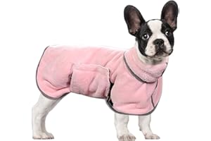 TIMJJG 1 Piece Pet Bathrobe, Special Absorbent Towel for Pets, Strong Quick Drying Bath Towel for Bathing Pets, Absorbent Bathrobe for Cats and Dogs (Pink)