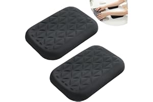 LargeLeaf Repose-poignet et coudière ergonomique LargeLeaf pour bureau avec mousse à mémoire de forme et base antidérapante, soulage les douleurs au coude (16 * 11cm, noir, 2)