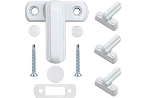 SANDIYAGO 4 Pack Sash Jammer Blocker - Door & Window Lock Anti Theft - Additional Home Security for PVC/uPVC Windows and Doors - White