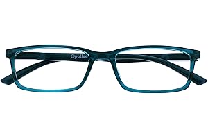 OPULIZE See Gafas Filtro Luz Azul Montura Estrecha Bisagras de Resorte Mejoran Sueño Reducen Dolor de Cabeza Ordenador Videojuegos Antirreflejante Turquesa Hombre Mujer B9-Q +0.00