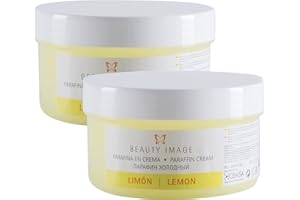BEAUTY IMAGE Paraffina per Mani e Piedi - Bagno di Paraffina per Mani - Trattamento Ideale per Disturbi - Effetto Crema-Sauna - 250 ml - 190 gr [Confezione da 2] - Profumo al Limone