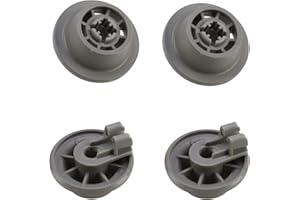 NIUZEMYKO 00611475 Lot de 4 roulettes pour panier inférieur de lave-vaisselle Bosch 611475, Küppersbusch 436718, Balay, Constructa, Siemens, Neff, Blaupunkt, Gaggenau, Gorenje, Junker, Junker&Ruh