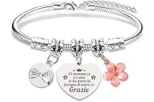 RGHSZ Mamma Bracciale Regalo Festa Della Mamma Regalo Mamma Bracciale Festa Della Mamma Regalo Compleanno Mamma Regalo Per Mamma Regali Festa Della Mamma Originali Bracciale Mamma E Figlia
