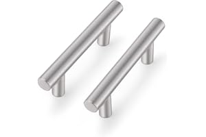 PROBRICO 10 X T Stangengriff Hohle Edelstahl Küchenschrank Türgriffe Möbelgriffe Relinggriff Bohrlochabstand 64mm