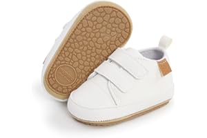 BABSMULY Baby-Schuhe für Jungen und Mädchen, rutschfeste Gummisohle, High-Top-PU-Leder, Sneaker, Kleinkind, Krippenschuhe, Neugeborene, Loafers, Flache Schuhe.