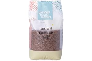 Wholefood Earth Brown Linseed/Flaxseed - 2kg - Natural - High Fibre - Source of Protein
