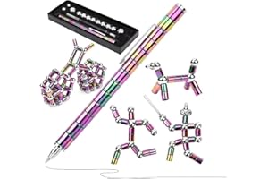 BAAZ Magnetic Fidget Pen, Ballpoint Magnet Pen, Cool Gadgets For Men, Anxiety Crushmetric Magic Pens, Fun Mens Adhd Gifts for Dad, Birthday Novelty Gift Ideas for Boyfriend Son, Husband (Multicoloured)