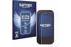 Savvies 6 Pack Screen Protector compatible with Garmin Approach G80 Protection Film Clear