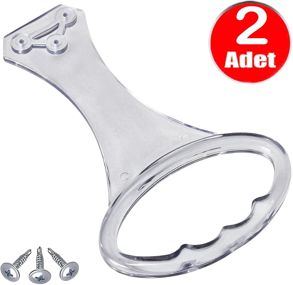 Aletçantam Şeffaf Plastik Baza Yatak Kulpu Esnek Kaldırma Tutma Kulp Kolu - 2 Adet, 01729101101101
