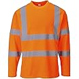Portwest Hi-Vis Long Sleeved T-Shirt, Size: L, Colour: Orange, S278ORRL