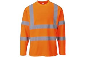 Portwest Warnschutz Langarm T-Shirt, Größe: L, Farbe: Orange, S278ORRL