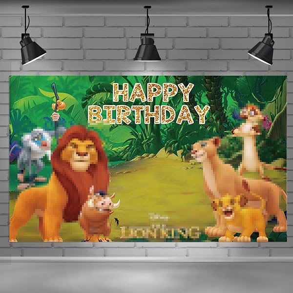6 Masques Roi Lion En Carton - Simba, Timon, Pumbaa - Anniversaire Enfants - Fête Déguisement - Faciles à Assembler