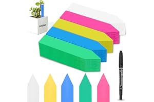 NHYDZSZ Stecketiketten,Pflanzschilder,Pflanzen Stecketiketten,Mini Pflanzenstecker,mit 2 Schwarzer Filzstift,Premium Pflanzschilder,für Samen, Kräuter, Blumen (A)