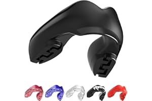 SafeJawz Sports Munskydd för hängslen, Ortho Gum Shield för alla Kontakt Sport Fotboll Rugby Lacrosse