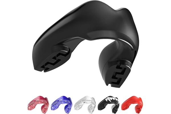 SAFEJAWZ Sport Protège-Dents pour Appareil Orthodontique. Protection intégrale pour Tous Les Sports, notamment Le Rugby, MMA, Hockey, Les Arts Martiaux et la Boxe (Noir)