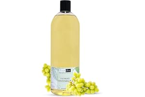 Freshskin Beauty LTD | Grapeseed Oil 1 Litre 100% Pure & Natural Cold Pressed Carrier Oil - Ideal for Hair, Skin, Massage, Face, Beard and Aromatherapy (1000ml)