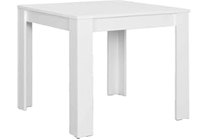 ‎BYLIVING byLIVING Esszimmertisch Nepal/matt weiß/Kleiner Küchentisch 80 x 80 cm/Esstisch Melaminharz beschichtet / 18 mm Dicke Tischplatte / 80 x 80, H 75 cm