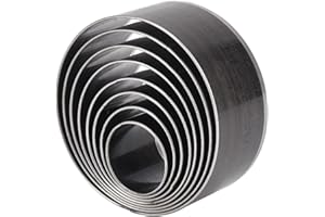 PH PandaHall 8 dimensioni Set di taglierine per punzonatura tonda, acciaio ad alto tenore di carbonio Strumento per fustellatura in pelle cava con un foro 20 25 30 35 40 45 50 55mm