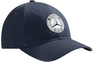 Mercedes-Benz Collection Casquette MB Classic Collection pour Homme | Casquette pour Homme en Coton | Bleu Marine, Blanc cassé