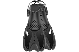 Arlierss Palmes de Plongée, Palmes Snorkeling Réglables Adultes, Palmes Courtes de Natation Femmes & Hommes pour la Natation et Snorkeling