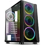 SPIRIT OF GAMER – Ghost III - Boitier PC Gamer ARGB – Tour ATX/mATX/ITX – Façade Plastic ABS – Paroi Latérale Verre Trempé –
