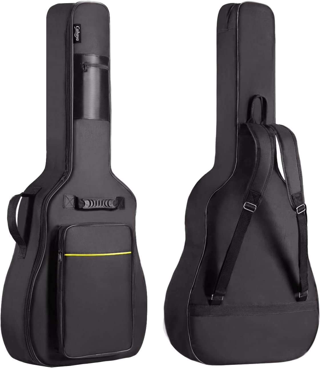CAHAYA Housse de Guitare en Nylon Oxford Etui pour Guitare Etanche avec Poches Externes Housse pour Guitaire Classique et Acoustique Folk 39’’40’’41’’, Noir CY0152