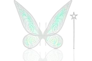 Orifinter Feenflügel Erwachsene, Schmetterlingsflügel Feen Kostüm Damen, Faschingskostüme Damen, Elfenflügel mit Feenstab für Karneval Halloween Kostüm Geburtstag Cosplay Comic Con Themed Party