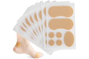 MSKS 10 Moleskine pour Pieds Prédécoupées Soins des Pieds, Adhésif Imperméable en Mousse Souple Coussinets de Moleskine Réduire Frottements Prévention Ampoules pour Chaussures à Talons Bottes de Randonnée
